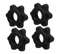 DEARMAMY 4pcs Self-locking Barbell Nut Anti-skid Hex Locking Nuts Dumbbell Accessories for Home Gym Fitness Secure Weight Clamps for Dumbbell Bars
