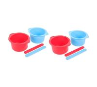 DEARMAMY 4pcs Silicone Wax Warmer Bowl Replacement for Wax Melting Pot Non-stick Pot Liner Stirring Sticks for Hair Removal and Melting