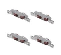 DEARMAMY 4PCS Sliding Door Rollers 10mm Width Stainless Steel Double Flat Wheel Screws for Smooth Sliding Window and Door Track Replacement