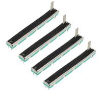 DEARMAMY 4pcs Straight Linear Potentiometer Slider Pack for Audio Mixer Dual Channel Fader for Dj Home Studio Events