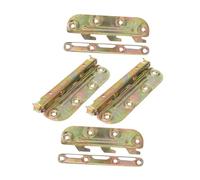 DEARMAMY 4pcs Surface Mounted Bed Rail Brackets with Extended Design Bed Frame Hook Hardware for Headboards Footboards Easy Installation Furniture Connector