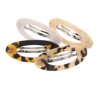 DEARMAMY 4PCS Vintage Minimalist Oval Hair Clips Hollow Arc Spring Barrettes for Women Metal Acetic Acid Comfortable Contoured Hold Hairpin Accessories for Everyday Stylish Looks