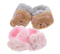 DEARMAMY 4Pcs Water Absorption Wristbands for Washing Face Comfortable Makeup Bands with Adorable Patterns Flexible and Elastic Spa Wrist Bands for Skincare and Chores