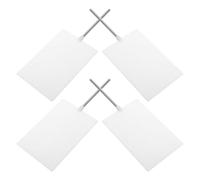 DEARMAMY 4pcs White Optical Lens Screen for Scientific Research and Physics Classroom, Frosted Surface, Portable and Easy to Assemble, Made of Plastic and Iron with Handle, for Students