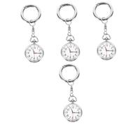 DEARMAMY 4pcs Who Pocket Watch Nurse Watch Brooch Keychain for Nurses Large Screen