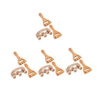 DEARMAMY 4sets Body Roller Massager Handheld Back Massager Roller Wooden Massage Tools for Muscle Relaxation Circulation 3pcs*4