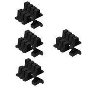 DEARMAMY 4sets Luggage Feet Luggage Markers Pulley Compartment Accessories Suitcase Straps Bags Seat Suitcases Holder Handle Gripper Adjustable Kit Bag Baggage Foot Plastic Black 8pcs*4