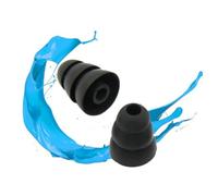 DEARMAMY 5 Pair Silicone Earbud Tips Soft Earpads In-ear Earphone Covers Noise Isolating Replacement Cushions Black Medium for Phone