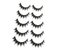 DEARMAMY 5 Pairs Natural Long Eyelashes Dense and Comfortable Makeup Tools for Daily Use Weddings Parties Photoshoots Ultra Thin for Beautiful Look