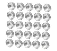 DEARMAMY 50PCS Aluminum Tea Light Cup Cases Metal Candle Holders for DIY Wax Candles Lightweight for Birthday and Home Decor