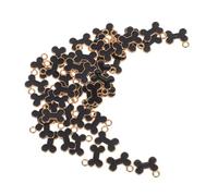 DEARMAMY 50pcs Mini Dog Bone Pendants Enamel Charms for DIY Jewelry Making Lightweight Alloy Pet Bracelet and Keychain Accessories with Vintage Bone-shaped Design