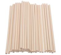 DEARMAMY 50pcs Natural Hardwood Craft Dowel Rods 200mm X 6mm Wooden Sticks for DIY Model Building, Cake Decorating, and Arts Crafts Projects in UK