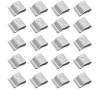 DEARMAMY 50pcs Stainless Steel Photovoltaic Cable Clip, Solar Panel Wire Clip, 4 Sq 2-core Cable Clamp, 6-6.5mm Wire Diameter, for Solar Photovoltaic Systems, Silver