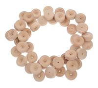 DEARMAMY 50pcs Wooden Wheels for DIY Projects Small Smooth Wooden Tires for Stem Teaching Handmade Model Car Craft Supplies for Creative Woodworking and Educational Use