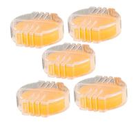 DEARMAMY 5pcs Beeswax Thread Wax Conditioner for Hand Sewing Quilting Embroidery Cross Stitch with Plastic Case Lubricates and Strengthens Thread to Prevent Tangling Fraying