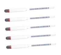 DEARMAMY 5pcs Glass Alcoholometer Wine Hydrometer Accurate Alcohol for Wine Making Kit Beginners Transparent Measurement Tool
