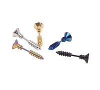 DEARMAMY 5pcs Men Women Stainless Steel Piercing Stud Earrings Hypoallergenic Surgical Steel Fashionable Cross Studs for Septum Piercing