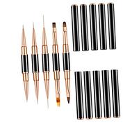 DEARMAMY 5pcs Nail Art Pen Portable Diy Drawing Manicure Tool Kit Nail Art Painting Liner Brush Salon Use