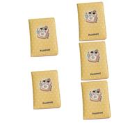 DEARMAMY 5pcs Pu Holder Card Slots Cover Organizer for Travel Essentials Lightweight and Easy to Clean for Students and Travelers Bright Color Design