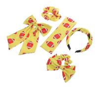 DEARMAMY 5pcs Rugby Headband Football Party Headband Baseball Hair Accessories Scrunchies with Bows Basketball Bows for Cheer Headband Hair Ties Cute Fun Scrunchies Football Bow Metal