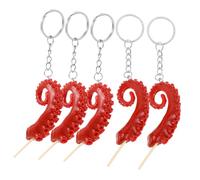 DEARMAMY 5pcs Simulation Pendant Rat Keychain Mini Adorable Keychain Novelty Keychain Fairy Tail Keychain Car Sea Animal Locket of The Lid Backpack Keychain Bag Pendant PVC