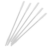 DEARMAMY 5pcs Stainless Steel Makeup Mixer Rods Long Handle Foundation Mixing Sticks for Cosmetics Nail Art and Professional Beauty Use