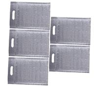 DEARMAMY 5PCS Thickened Aluminum Foil Insulation Tote Bags with Zipper and Handle Heat Preservation Thermal Food Storage Bags for Home and Cafe Lightweight Odorless Food Warmer with Carry