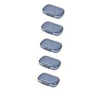 DEARMAMY 5pcs Travel Organizer Storage Case for Medicine Compact Airtight Pill Holder with Individual Compartments Portable Daily Organizer for Suitcase Backpack Durable and Lightweight