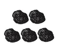 DEARMAMY 5pcs Women's Mesh Hair Net Headband Sleep Cap for Bun Crochet Hairnets Knit Snood Hat Net Soft Elastic for Sleeping