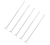 DEARMAMY 5pcs Y-shaped Fishing Pole Rack Ground Plug Stand Portable Rod Holder for Beach and Surf Fishing, Silver, Suitable for Bank and Shore Angling Gear Accessories