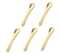 DEARMAMY 5pcs Zinc Alloy Makeup Dig Scoops and Eye Cream Pick Sticks Portable Cosmetic Spatulas for Skincare and Travel