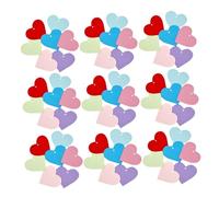DEARMAMY 6 Packs Heart-shaped Origami Card Valentine Decorations Valentine's Day Cute Ornaments Paper Card Hanging Decor Valentine's Day Hanging Heart Ornaments