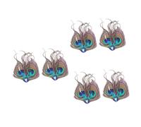 DEARMAMY 6 Pcs Hair Clip Hairpin Pearl Clips Peacock Fascinators Irish Accessories for Women Hair Cocktail Tea Party Headdress Peacock Flapper Headdress Clip for Hair