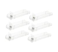 DEARMAMY 6pcs Automatic Cigarette Pusher Display Rack Plastic Organizer Holds to 10 Packs Single Row Space Saving Design for Retail Store Counter