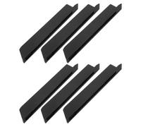 DEARMAMY 6Pcs Black Plastic Flats Piano Keytops Replacement Kit with Glossy Surface for Piano Repair Accessories Compatible with Keyboard and Suitable for Beginners