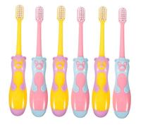 DEARMAMY 6pcs Boys and Girls Toothbrushes Adorable Cartoon Bristles Toothbrush Cartoon Tooth Brush Oral Care Tool Independent Packaging for Boy Girl's Oral Hygiene at Home Travel Random Col