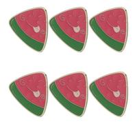 DEARMAMY 6pcs Creative Brooch Alloy Watermelon Cartoon Cute Enamel Pins Fruit Smiling Face Funny Brooch Decor for Backpack Sweaters