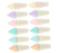 DEARMAMY 6Pcs Cute Ice Cream Shape Fluorescent Marker for Bright Color Pens School Stationery Cartoon Graffiti Painting Markers Portable for Notes and Scrapbooking