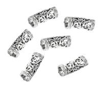 DEARMAMY 6pcs Diy Hair Extension Tools Hair Rings Dreadlock Crochet Hook Braid Cuffs Fashion Festival Headwear