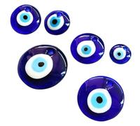 DEARMAMY 6pcs Glass Blue Evil Eye Earring Charm and Bracelet Evil Eye Pendant for DIY Necklace Pendants, Lightweight Jewelry Making Accessories for Graduation W nd Birthday