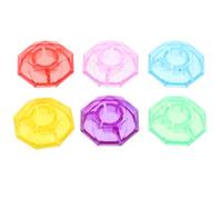 DEARMAMY 6pcs Guitar Pedal Footswitch Toppers with Diamond-shaped Plastic Caps for Quick Replacement and Visual Enhancement Suitable for Performances and Practice Sessions
