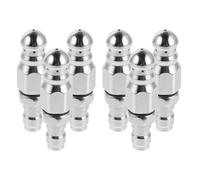 DEARMAMY 6pcs High Pressure Sewer Cleaning Nozzle 1/4 Inch Quick Connect Rotating Jet Head for Drain and Gutter Cleaning with Removable Rat Tail Tip Suitable for Garden and Outdoor Plumbing