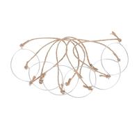 DEARMAMY 6pcs Jar Handles Rope Hangers for Mason Jars, Stainless Steel Wire with Hemp, Suitable for DIY Anniversary and Kitchen Use