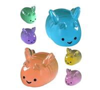 DEARMAMY 6pcs Luminous Tiny Resin Bees Miniature Garden Figurines Small Bee Decorations for Patio Outdoor Landscape Craft Display