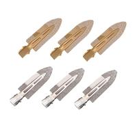 DEARMAMY 6pcs No Bend Hair Clips for Women Silver and Gold Bling Barrettes No Crease Hair Accessories for Sleeping Makeup Weddings and Everyday Styling