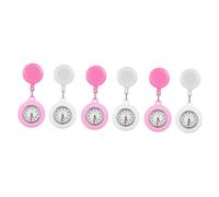 DEARMAMY 6pcs Nurse Fob Watch Digital Nurse Pocket Watch Sleeve Safe Quality for Women Convenient Hand Clip