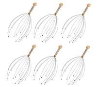 DEARMAMY 6pcs Octopus Head Massager Scalp Massage Tool Ergonomic Design for Relaxation and Lightweight and Easy to Use Stimulates Nerve Endings for Use Random Color