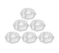 DEARMAMY 6pcs Plastic Guitar Effect Pedal Topper Diamond-shaped Footswitch Cap for Electric Guitars and Pedals, Easy to Install and Remove, for Pedalboard Use