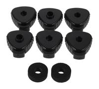 DEARMAMY 6pcs Quick Release Black Plastic Cymbal Nuts with Cotton Cushions for Splash Cymbals Drum Kits, Modern Stylish Design and Enhanced Stability Accessories