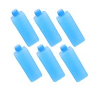 DEARMAMY 6pcs Reusable Ice Packs for Cooler Bags and Lunch Boxes with Ice Crystal Technology, Rapid Cooling and Compact Design, for Camping and Fishing Outdoors